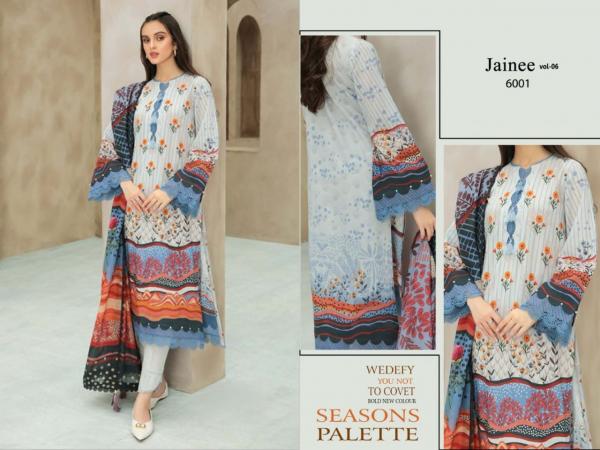 Agha Noor Jainee Vol-6 lawn Cotton Designer Dress Material